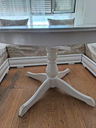 Mesa de comedor extensible blanca
