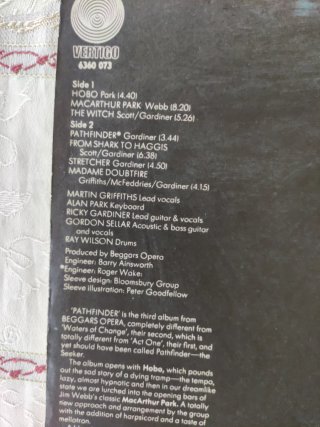 Disco Vinilo Beggars Opera Pathfinder
