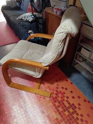 Sillón de relax beige como nuevo