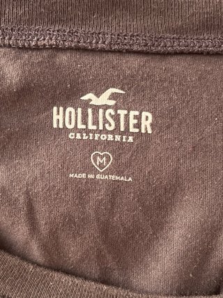Camiseta Hollister Gris oscuro  Mujer
