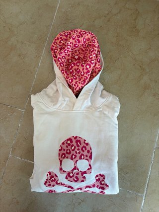 Sudadera Scalpers Mujer Leopardo Rosa