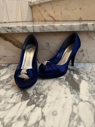 Zapatos de tacón azul talla 39