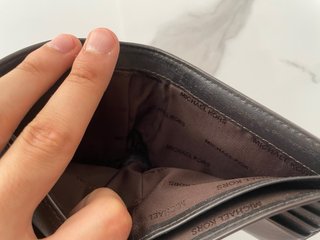 Portafoglio Michael Kors in pelle marrone da uomo come nuovo