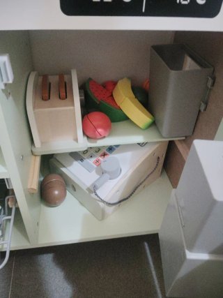 Cocina de madera infantil con accesorios