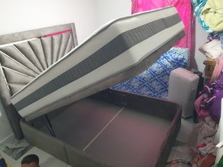 Cabecero de cama tapizado diseño sol