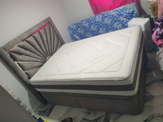 Cabecero de cama tapizado diseño sol