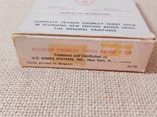 Tarot Tarocchi Thoth Aleister Crowley Vintage OOP