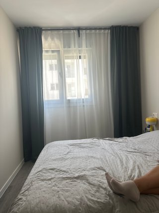 Cortinas y Barras IKEA Gris/Blanco