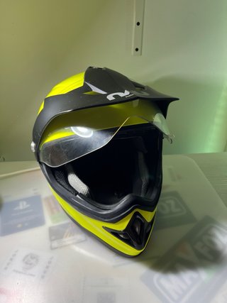 Casco NAU Adventure/Enduro Amarillo Fluor- Talla L