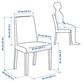 6 Sillas Comedor IKEA Beige Tela HENRIKSDAL