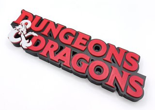 Logo Dungeons and Dragons D&D Boardgames Deco 3D