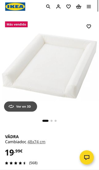 Cambiador de bebé blanco