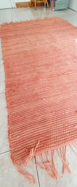 Alfombra artesanal naranja