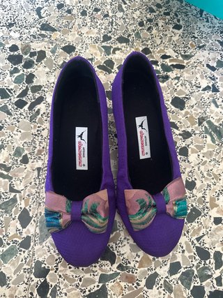 Zapatos fallera Descans morados