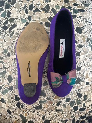 Zapatos fallera Descans morados