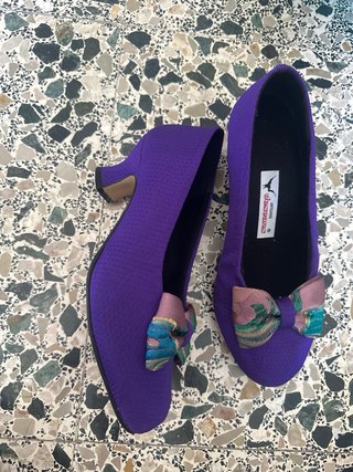 Zapatos fallera Descans morados