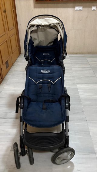 Carrito Gemelar Azul Marino