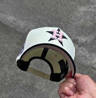 Gorra New Era Houston H Rosa y Blanca