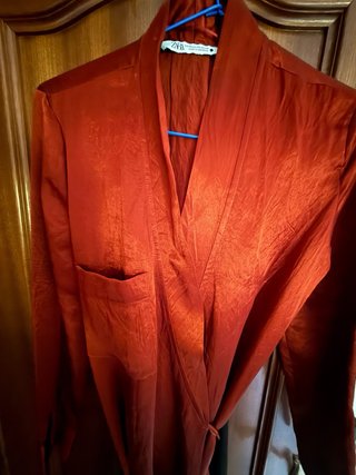 Kimono Zara Rojo Seda