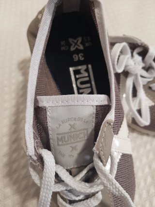 Zapatillas Munich Talla 36 Gris/Blanco