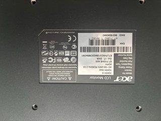 Monitor Acer X243H Negro/Gris
