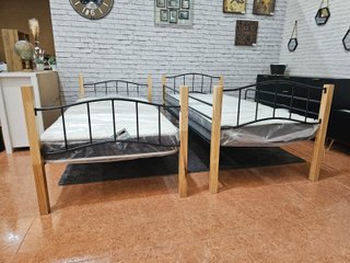 Litera individual de forja y madera