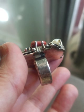 Anillo Plata Multicolor Piedras Naturales