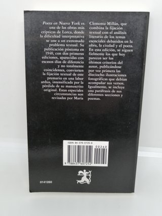 Poeta en Nueva York. Federico García Lorca. 2006.