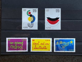 5 Sellos nuevo deFrancia 2004 Yvert 3657 y más