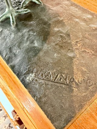 Escultura con faisán firmada C. Raynaud
