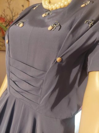 Abito vintage blu