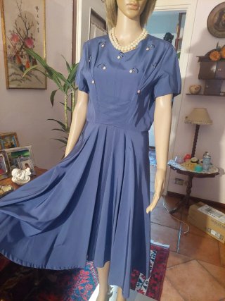 Abito vintage blu
