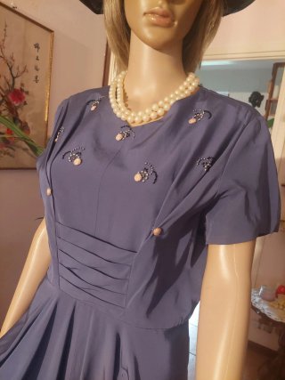 Abito vintage blu