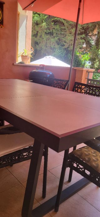 Mesa Comedor Exterior Aluminio y Piedra