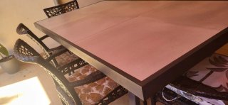 Mesa Comedor Exterior Aluminio y Piedra