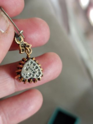 Pendientes plata con rubíes