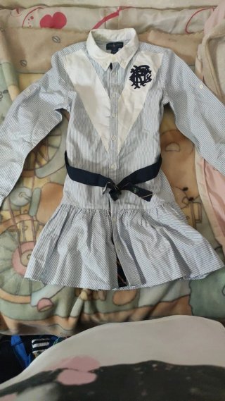 Vestido Ralph Lauren Rayas Azul y Blanco