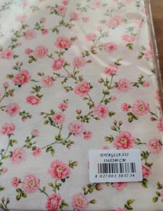 Tovaglia 12 posti shabby chic rose