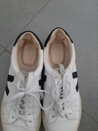 Zapatillas Veja Blancas y Azul