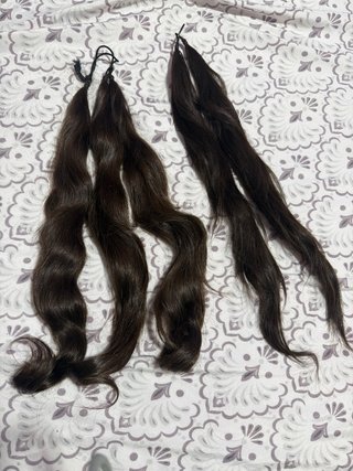 Mallas de pelo natural castaño