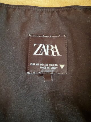 Chaleco Zara Negro Tiras Talla XS