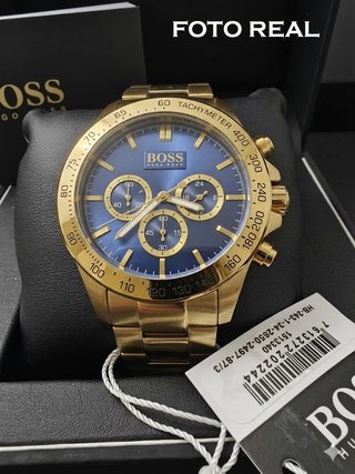 Reloj Hugo Boss Cronógrafo Dorado Azul