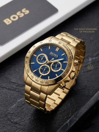 Reloj Hugo Boss Cronógrafo Dorado Azul