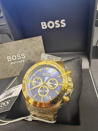 Reloj Hugo Boss Cronógrafo Dorado Azul