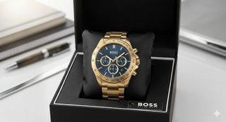 Reloj Hugo Boss Cronógrafo Dorado Azul