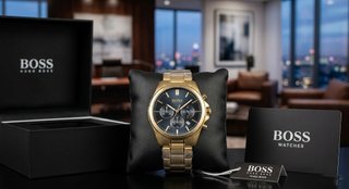 Reloj Hugo Boss Cronógrafo Dorado Azul