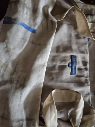 Top tirantes Adolfo Dominguez beige y azul