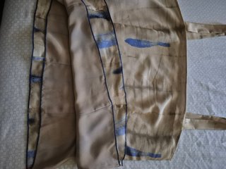 Top tirantes Adolfo Dominguez beige y azul