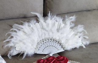 Abanico Novia Gitana Blanco/Plata