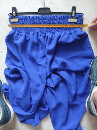Pantalones anchos verano azul claro